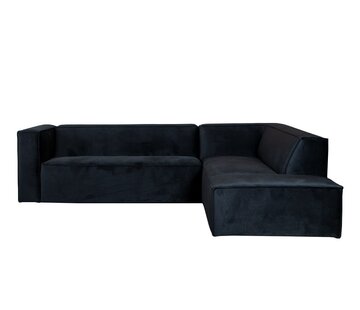 Bronx71 Ecksofa Memphis Samt schwarz rechts