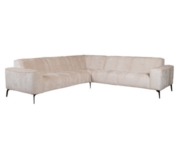 Bronx71 Ecksofa Vegas Chenille weiß links/rechts