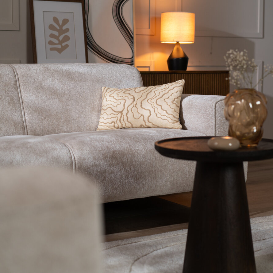 Ecksofa Vegas Chenille weiß links/rechts