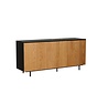 Sideboard Haley schwarz / Eiche hell 160x45x74 cm