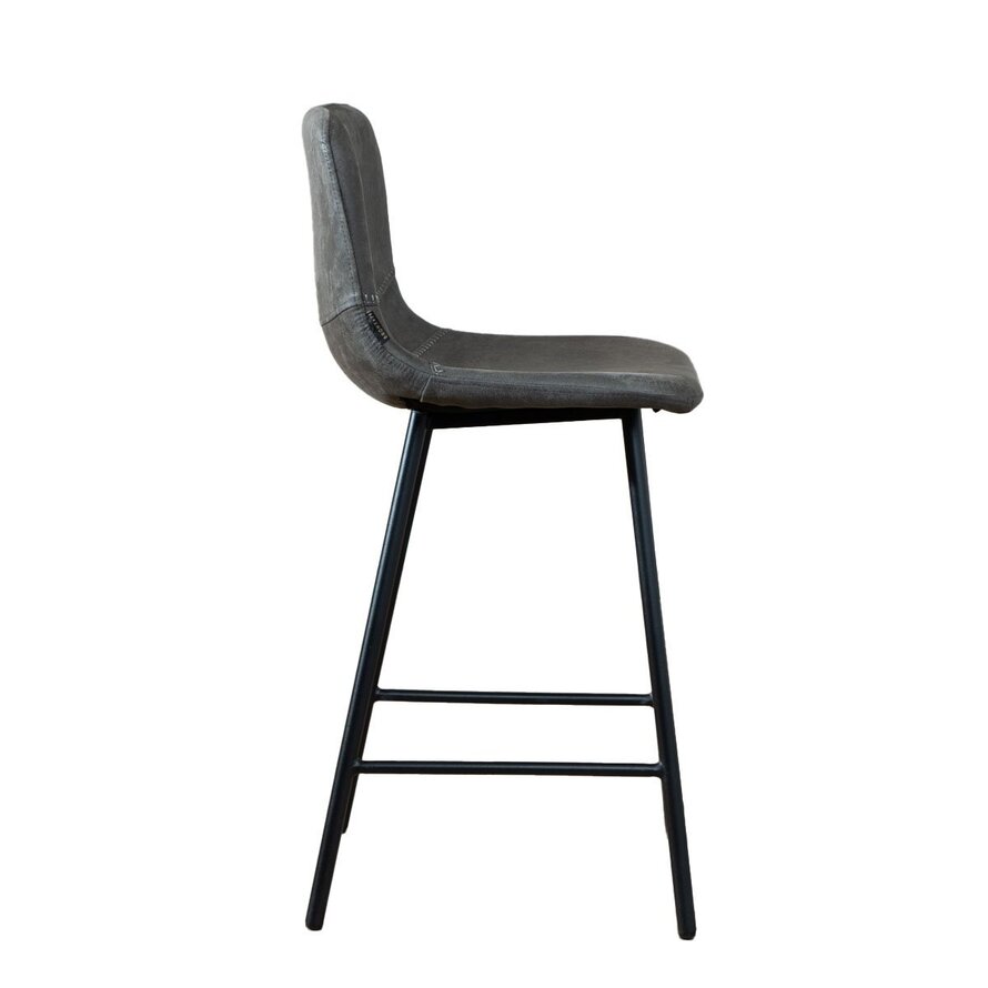 Gastro Barhocker Leder Mikky anthrazit 68-79 cm