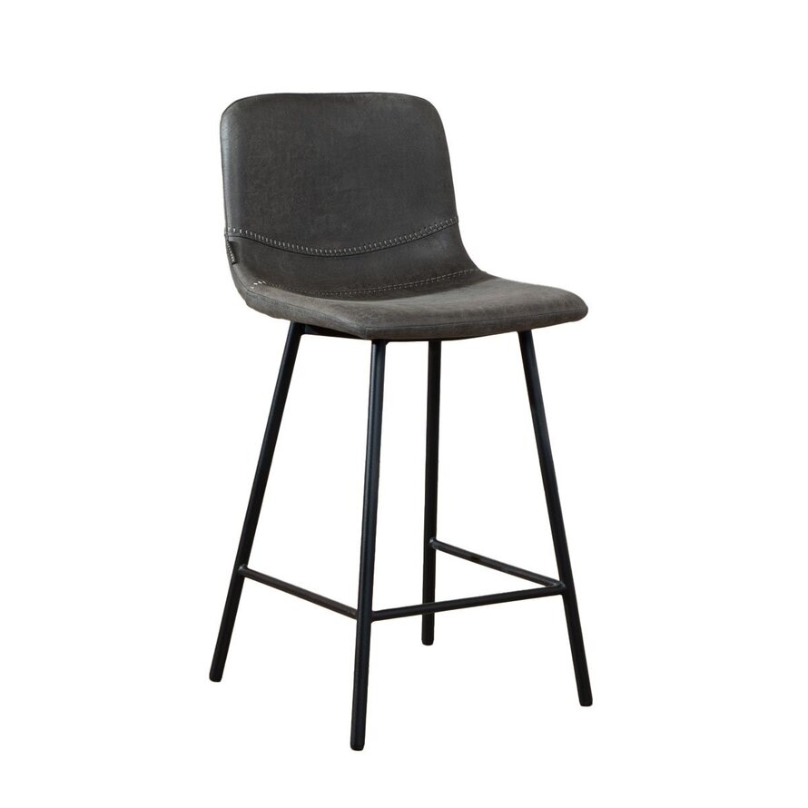 Gastro Barhocker Leder Mikky anthrazit 68-79 cm