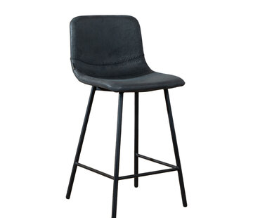 Bronx71 Gastro Barhocker Leder Mikky schwarz 68-79 cm