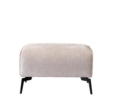 Bronx71 Chenille Hocker Vegas rechteckig weiß