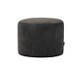 Samt Hocker Beau rund anthrazit
