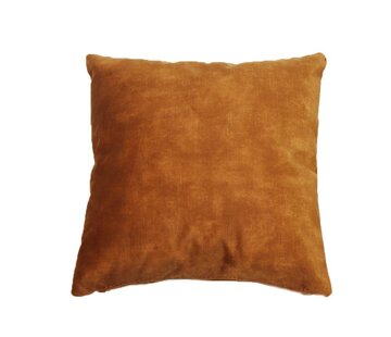 Bronx71 Samt Kissen Beau ockergelb/cognac 45x45 cm