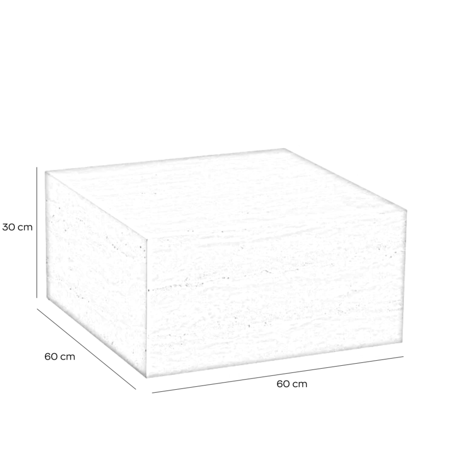 Couchtisch/Element Ace Travertin 60 x 60 x 30 cm