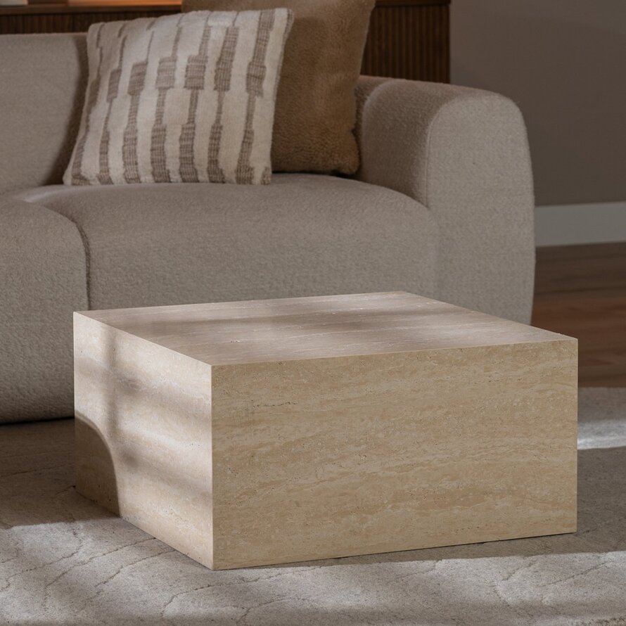 Couchtisch/Element Ace Travertin 60 x 60 x 30 cm