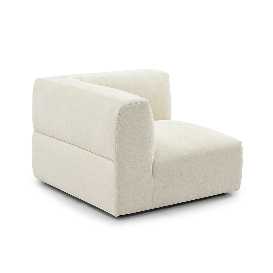 Ecksofa 6-Sitzer Karla Stoff weiß