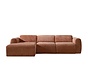 Ecksofa Maine Stoff terrakotta links