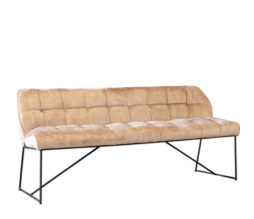 Bronx71 Esszimmerbank Samt Janna taupe 155 cm