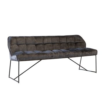 Bronx71 Esszimmerbank Samt Janna anthrazit 220 cm