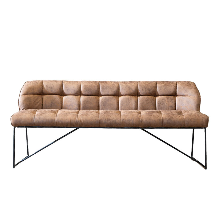 Esszimmerbank Mikrofaser Abel cognac 155 cm