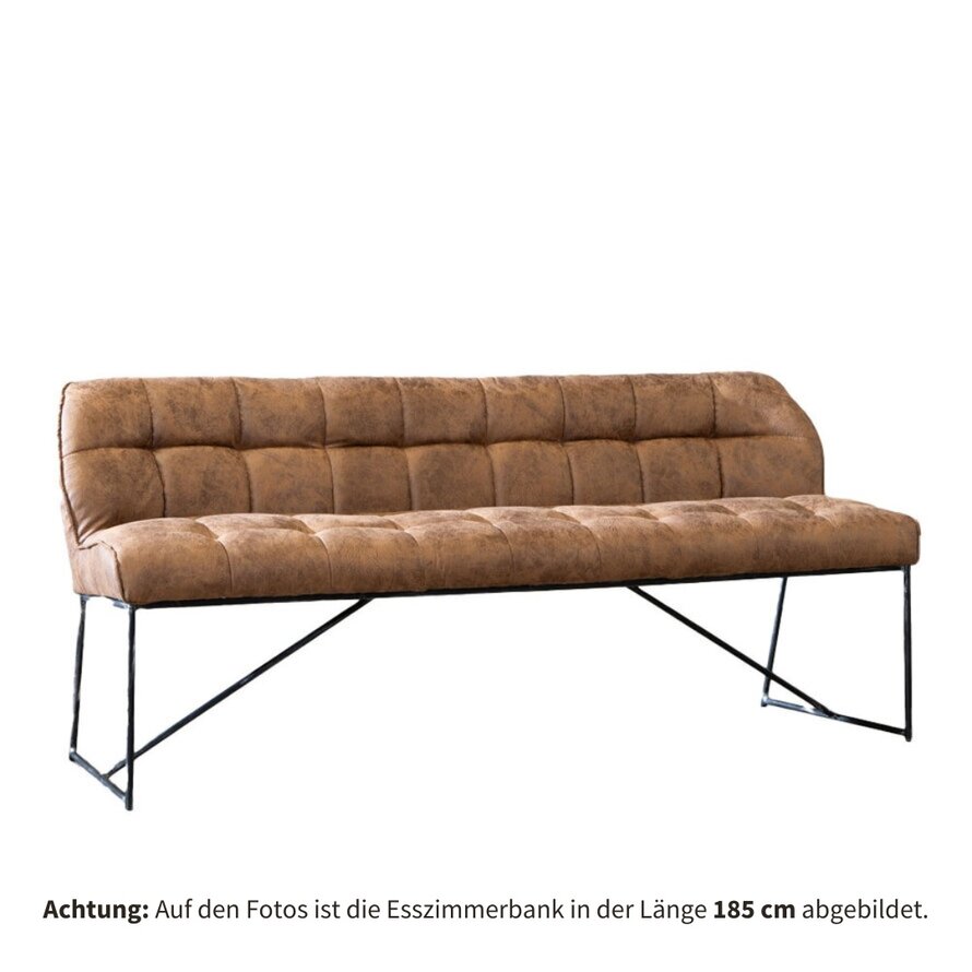 Esszimmerbank Mikrofaser Abel cognac 155 cm