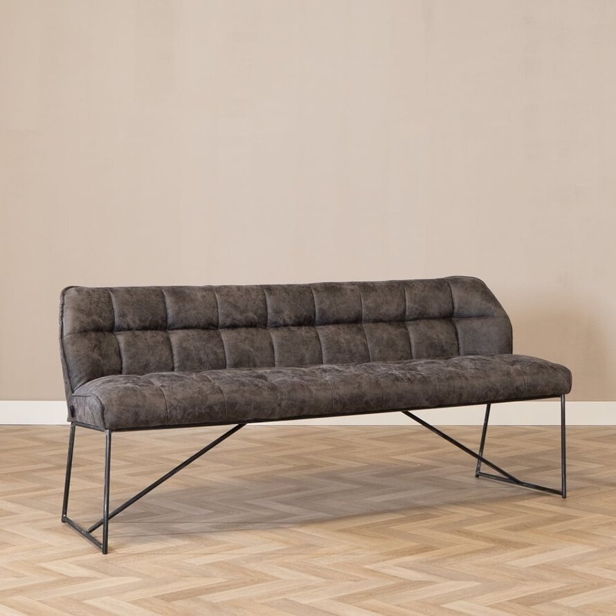 Esszimmerbank Mikrofaser Abel anthrazit 220 cm