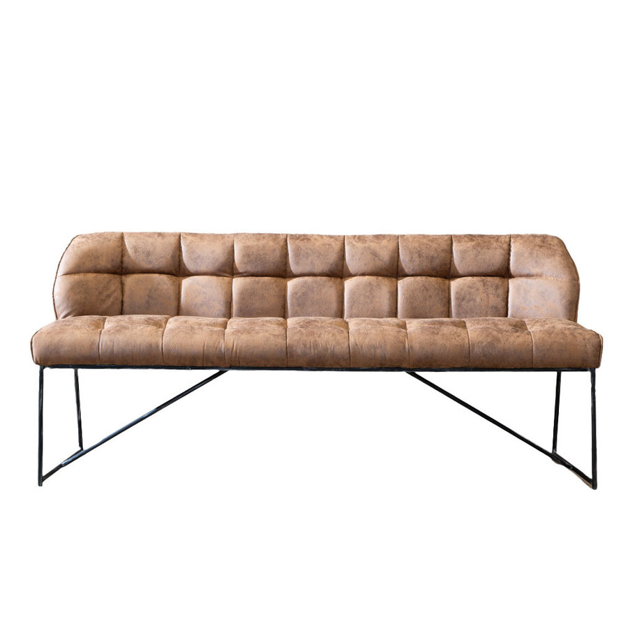 Esszimmerbank Mikrofaser Abel cognac 220 cm