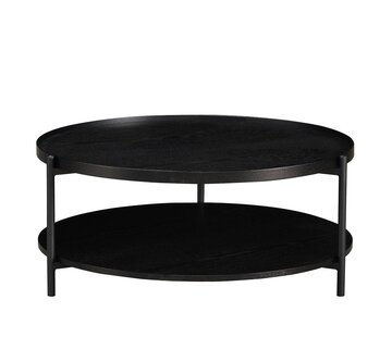 Bronx71 Couchtisch Rio rund Ø 90 cm Eiche schwarz