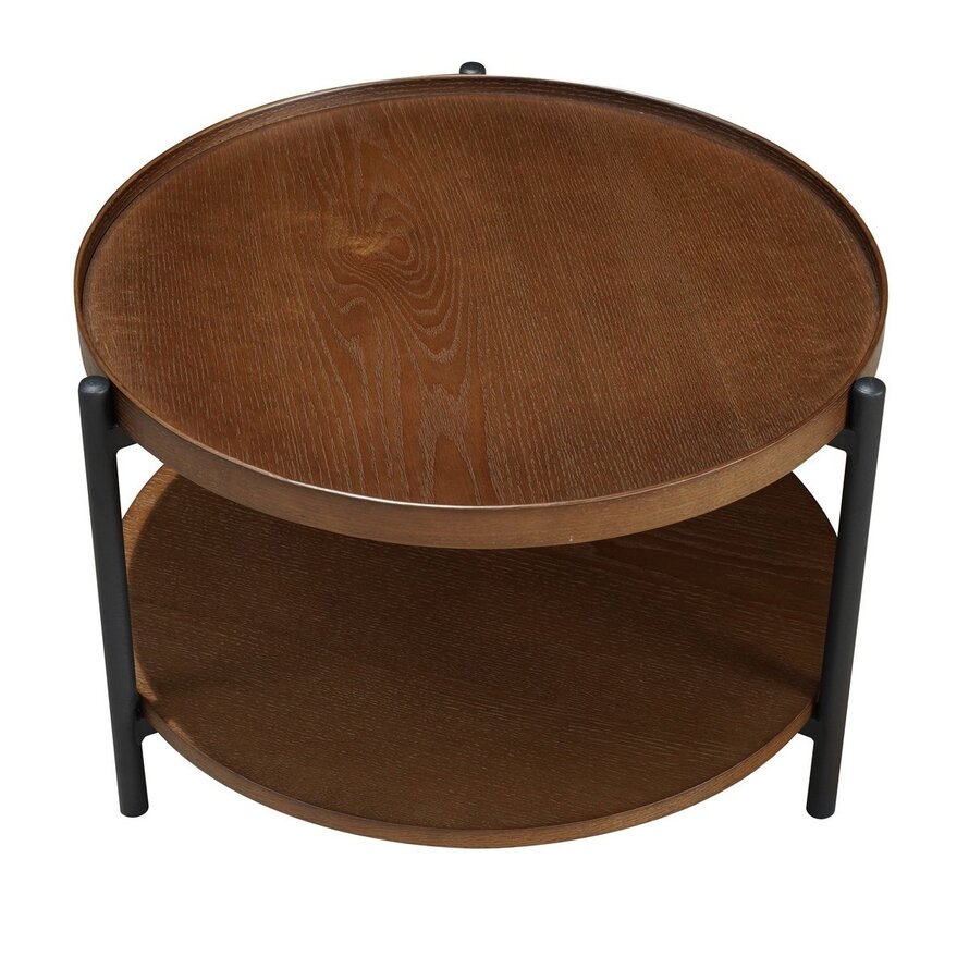 Couchtisch Rio rund Ø 58 cm Eiche dunkel
