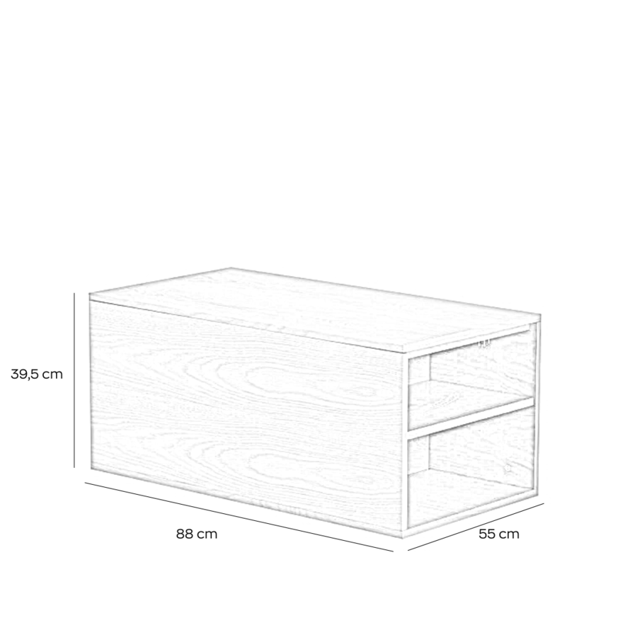 Beistelltisch Jaxx 88 x 46 cm Eiche dunkel