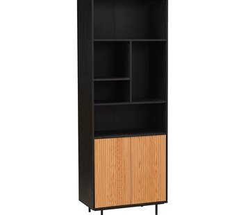 Bronx71 Schrank Bradley schwarz Eiche hell 220 cm