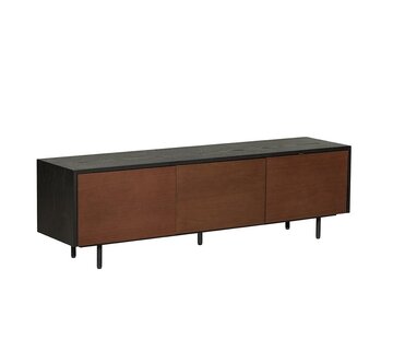 Bronx71 TV-Schrank Thomas schwarz / Eiche dunkel 150 cm