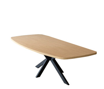 Bronx71 Esstisch Carl dänisch oval Eichenlook Melamin 240 x 120 x 76 cm