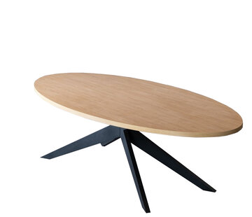 Bronx71 Esstisch Dio oval Eichenlook Melamin 270 x 130 cm