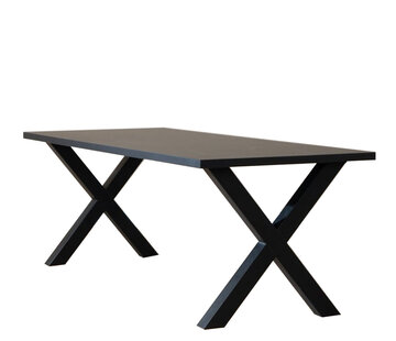 Bronx71 Esstisch Bodo schwarz Melamin 220 x 90 cm