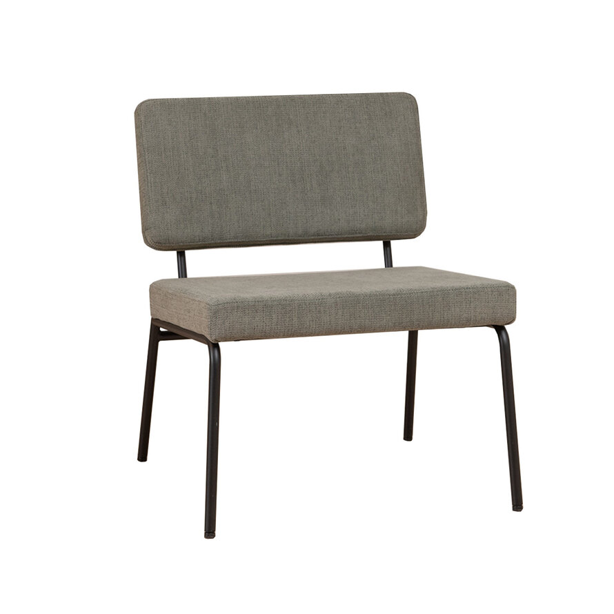 Sessel Espen mit Hocker recycelter Stoff grün