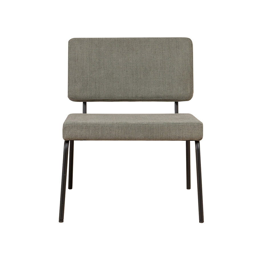 Sessel Espen mit Hocker recycelter Stoff grün