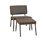 Sessel Espen mit Hocker Eco-Leder anthrazit