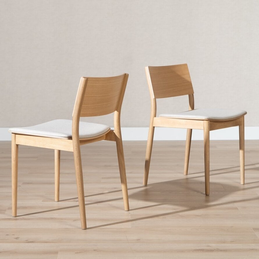 Stuhl Elio Eiche Natur / off white