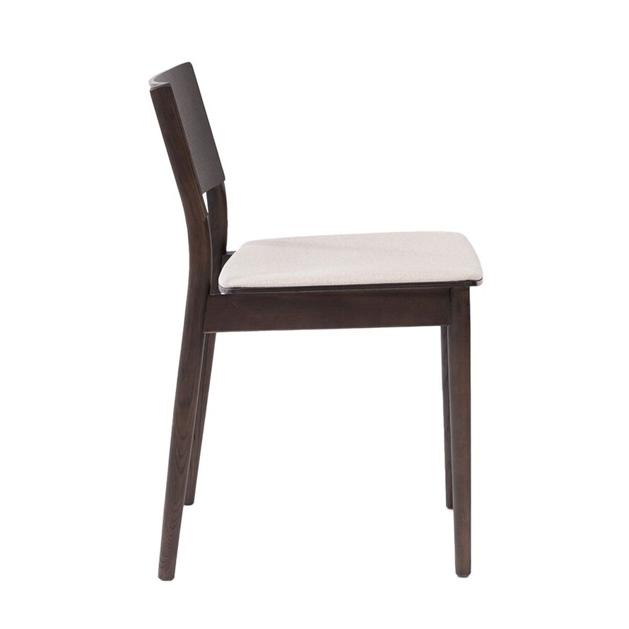 Stuhl Elio Eiche dunkel / off white