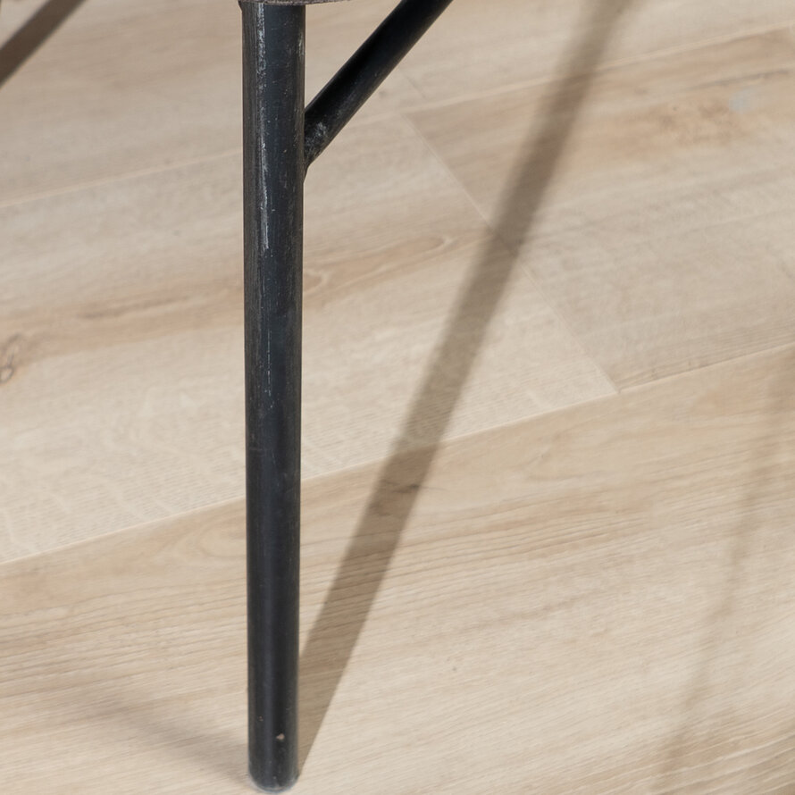 Polsterstuhl Aaron Microfaser Lederoptik mit Armlehne cognac