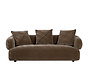 Samt Sofa Palermo 3-Sitzer braun