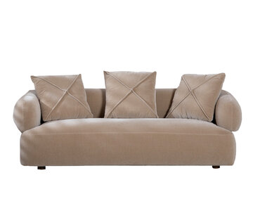 Bronx71 Samt Sofa Palermo 3-Sitzer taupe