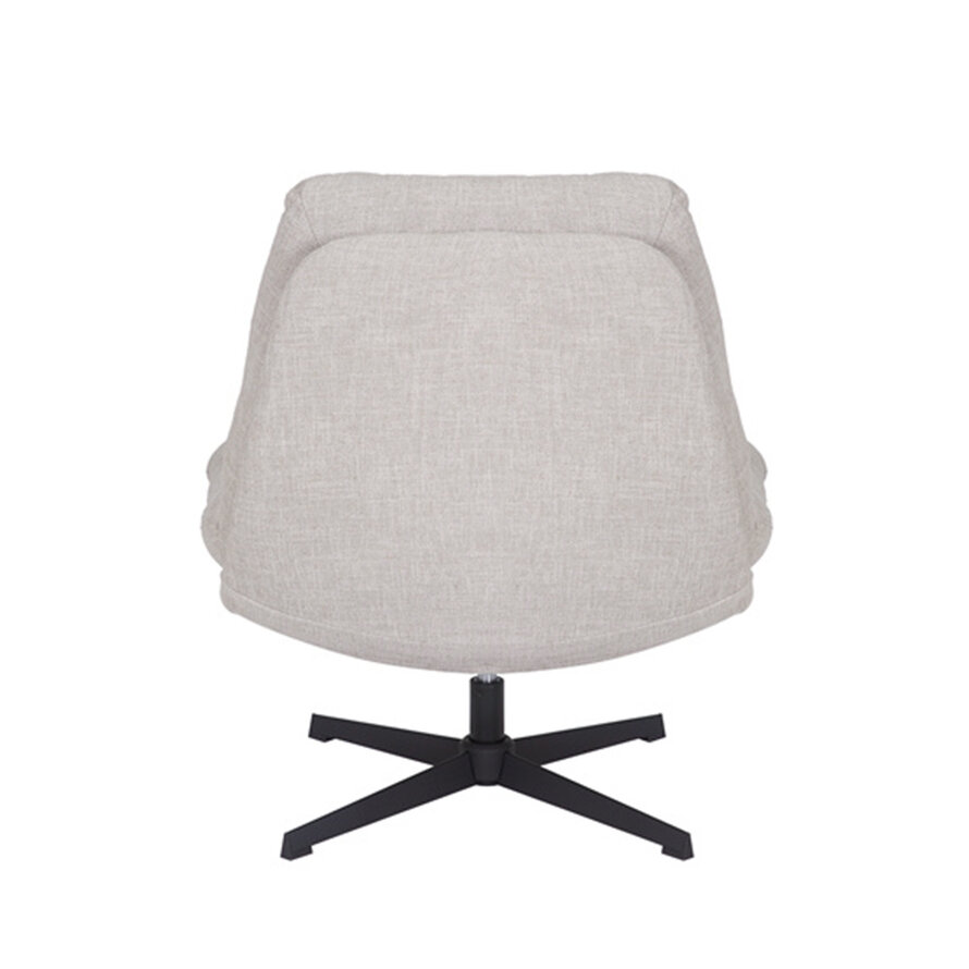 Sessel mit Hocker Cristo Leinen drehbar taupe