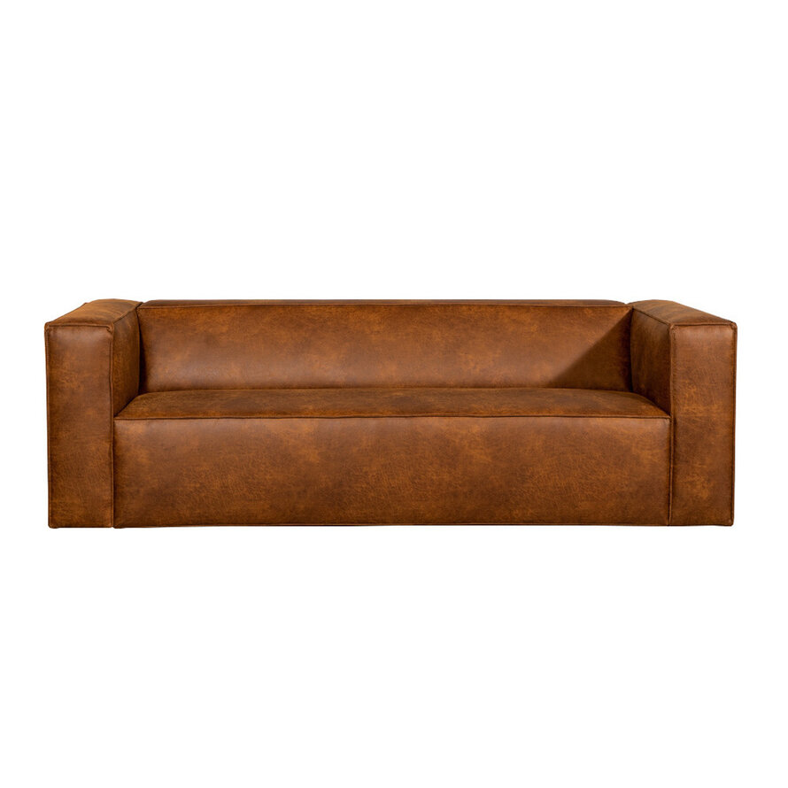Leder Sofa Memphis 3-Sitzer cognac