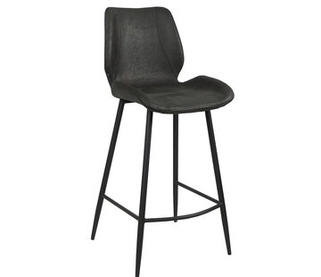 Bronx71 Barhocker Barrel Leder schwarz