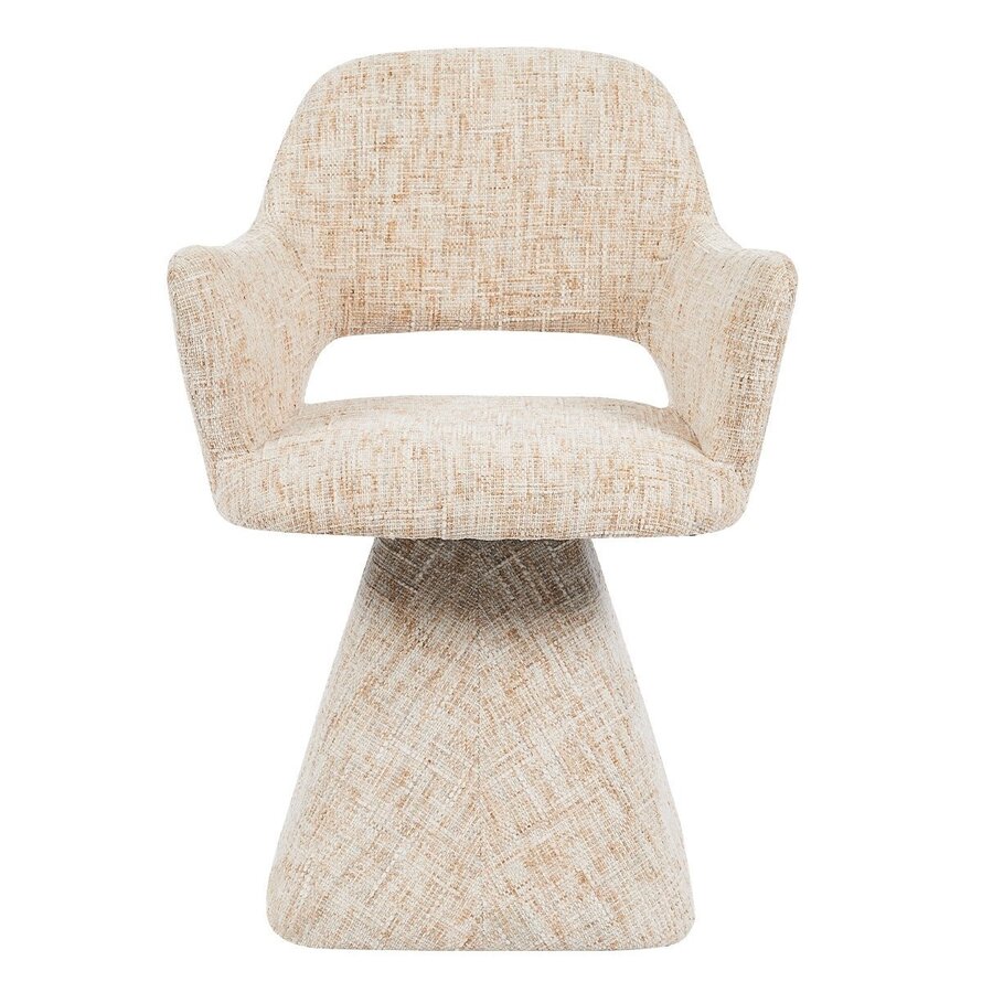 Stuhl Josh drehbar Chenille beige