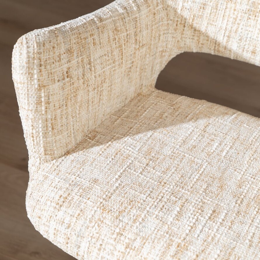 Stuhl Josh drehbar Chenille beige