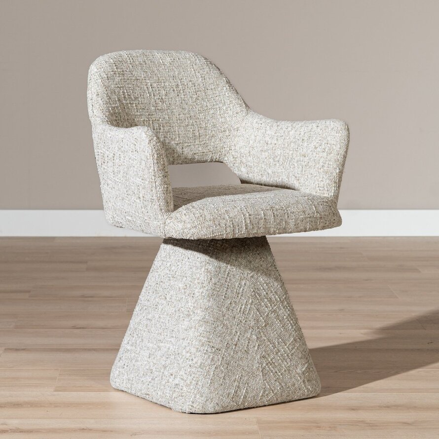 Stuhl Josh drehbar Chenille taupe