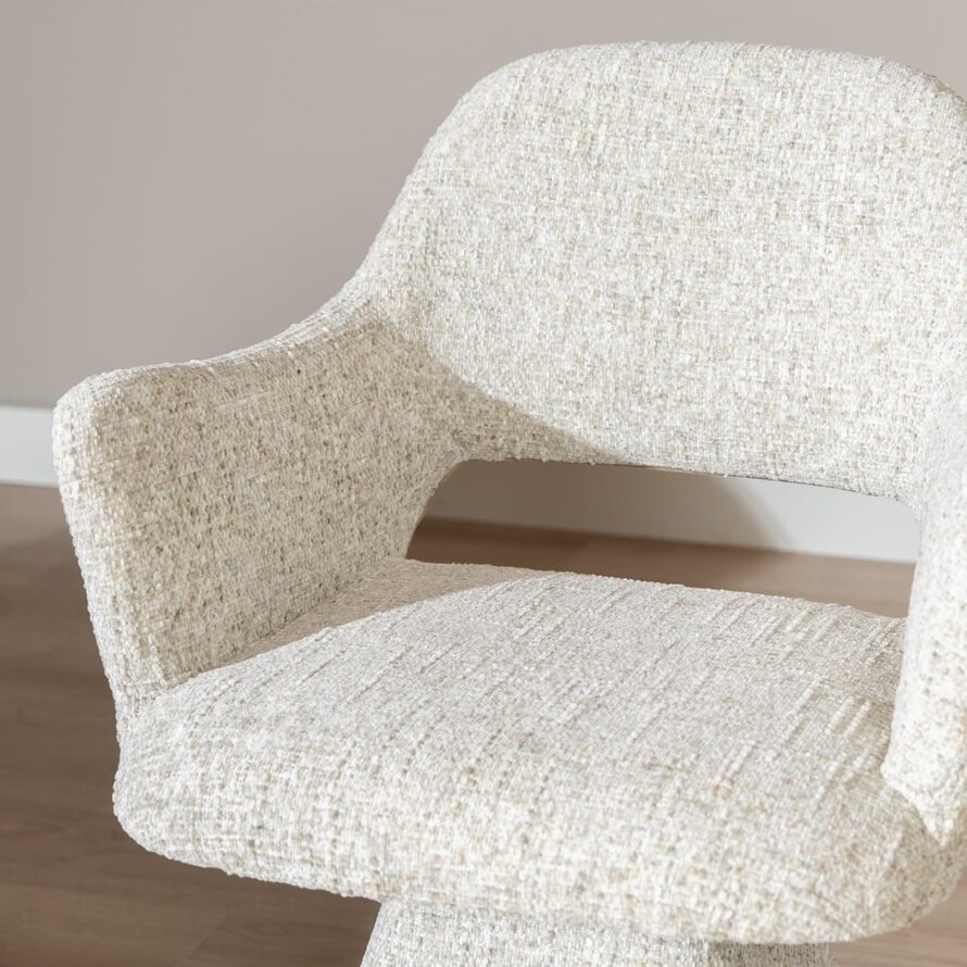 Stuhl Josh drehbar Chenille taupe