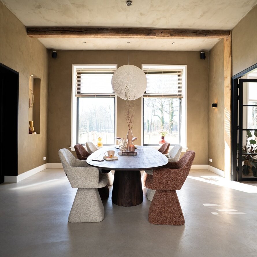 Stuhl Josh drehbar Chenille taupe