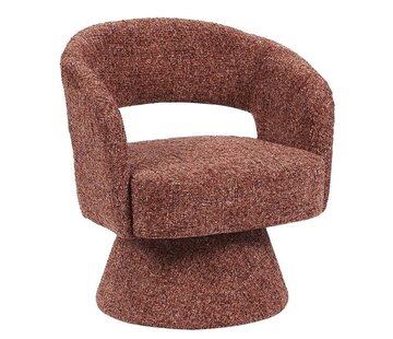 Bronx71 Sessel Josh drehbar Chenille kupfer