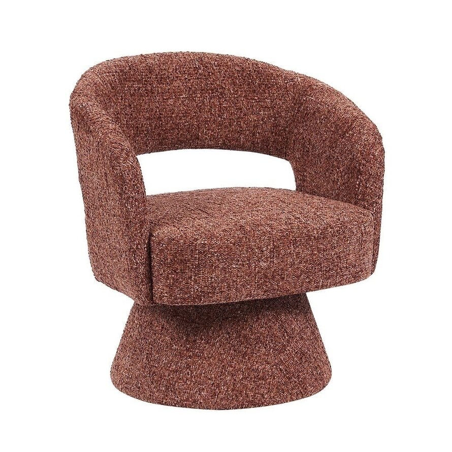 Sessel Josh drehbar Chenille kupfer