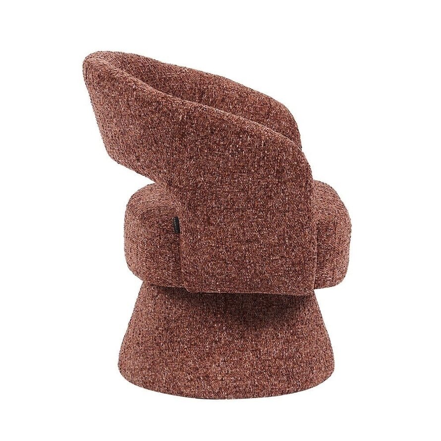 Sessel Josh drehbar Chenille kupfer