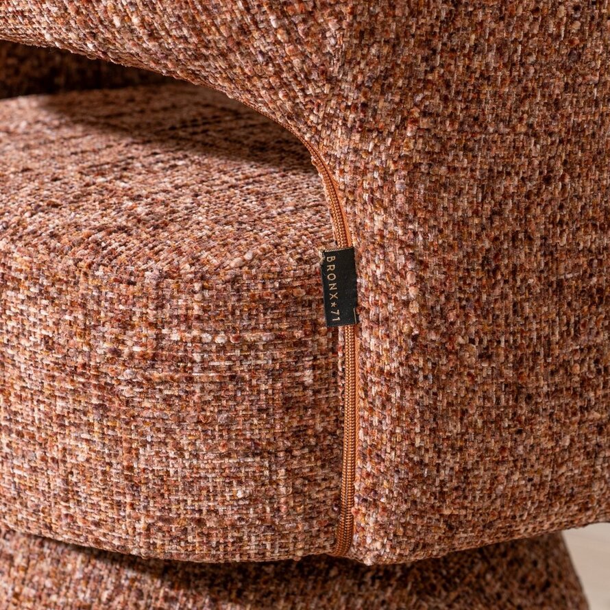 Sessel Josh drehbar Chenille kupfer
