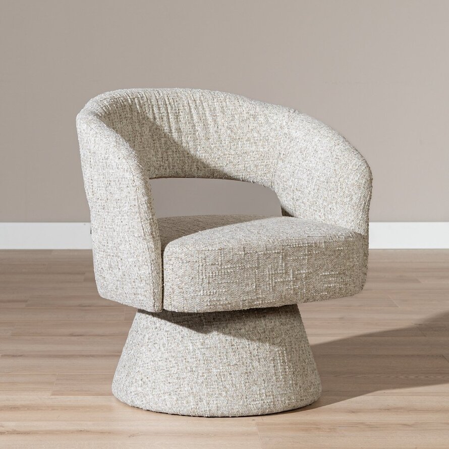 Sessel Josh drehbar Chenille taupe