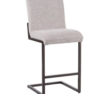 Bronx71 Barhocker Lio Stoff off white/braun 70 cm